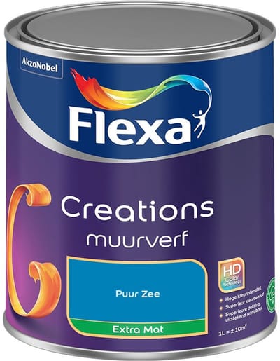 Flexa - Creations Muurverf Extra Mat - Puur Zee - Mengverf - 1 L