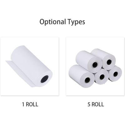 Thermisch Papierrol 57*25mm Foute Vragen Notities Afdrukpapier voor Draagbare Mini Foto Thermische Printer 5 Rollen 5 ROLLS white