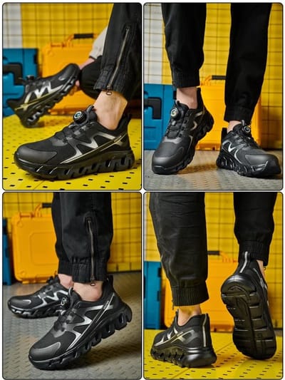 Veiligheidsschoenen Stalen Neus - Ademend - Antislip - Lichtgewicht - Duurzaam - Modieus Ontwerp - Zwart 48 EU - Werkschoenen