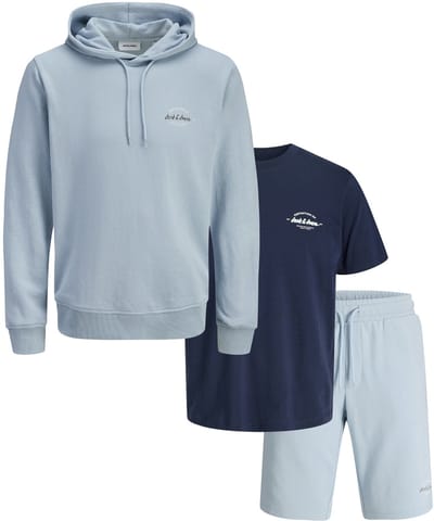 Jack & Jones Brandon Hooded Sweat Tee and Short Set Heren - Maat M