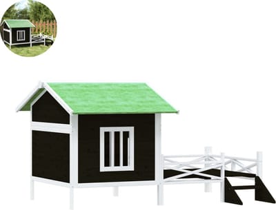 Hondenhok - Buiten - Bench - Ren - Weerbestendig - Kennel - Rek - Grijs