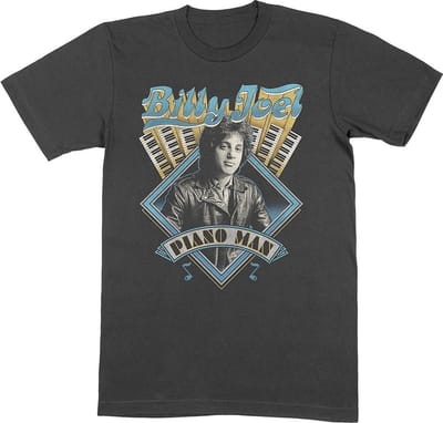Billy Joel - Piano Man Heren T-shirt - M - Zwart