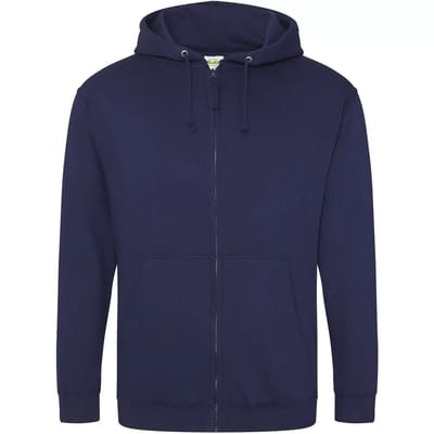 Vegan Hoodie met ritssluiting en capuchon Oxford Navy - XXL
