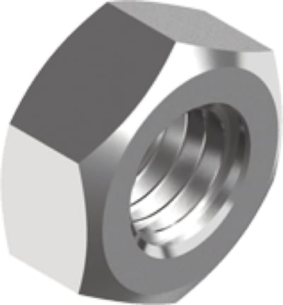 RVS zeskantmoer A2 M10 per 10 stuks