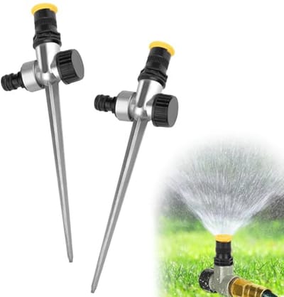 2-Delige Tuinsproeisysteem met 360° Rotatie en Verstelbare Sproeier voor Efficiënte Bewatering