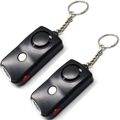 130dB Persoonlijke Alarm 2-pack Zelfverdedigingssleutelhangers geschikt voor LED-lampjes, Noodveiligheidsalarmen, geschikt voor Vrouwen, Meisjes, Kinderen en Ouderen