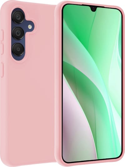 Hoesje Geschikt voor Samsung Galaxy A15 - Sterk & Shockproof - Hoes Cover - Siliconen Case - Lichtroze