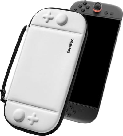 tomtoc - beschermhoezen voor Nintendo Switch 2 Model 2025 - Geurloze, harde beschermhoes van vilt met 12 vakjes voor gamekaarten, draagbare reisopbergtas met origineel patent en bescherming van militaire kwaliteit