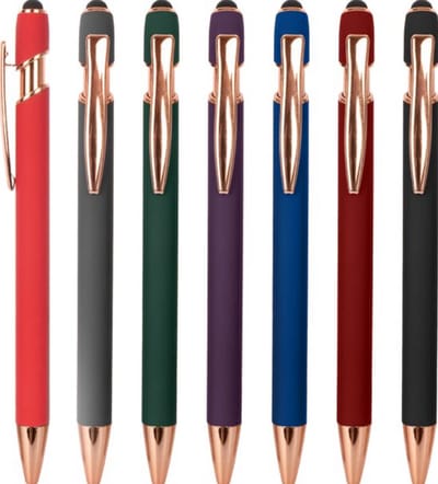 Set van 7 kleuren pennen en balpen - Touchscreen pen geschikt voor Tablet, Pad en Telefoon - Stylus pennen - Laptop pen - Touchscreen pen - Smartphone pen - LOUZIR