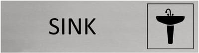 CombiCraft Aluminium deurbordje Sink 165x45mm met tape - per stuk