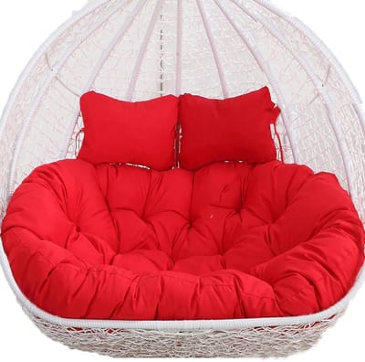 Schommelstoel Kussen - Hangstoel Kussen Dubbel - Buiten Ontspannen - Dubbel Kussen Ruim - 150 cm x 110 cm - Rood