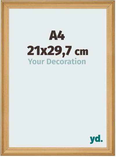 Your Decoration - Fotolijst A4 21x 29,7 cm - MDF - Dennen Houtnerf - Lazio