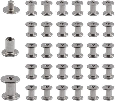 MTTproducts- Bevestigingsschroeven Roestvrij Staal - Phillips Aandrijfkop - 30 Sets - 5 mm x 8 mm - Zilverkleurig - Duurzaam en Corrosiebestendig - Schroeven