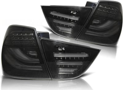 Achterlichten - BMW E90 2009-2011 - LED strip - smoke zwart