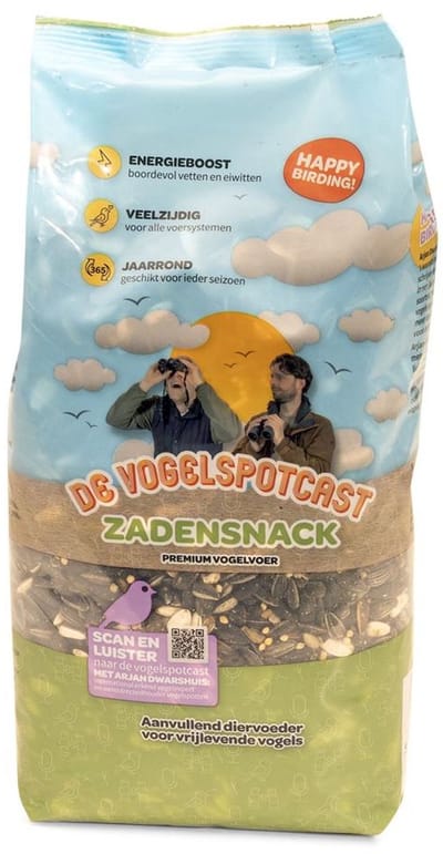Vogelspotcast 750g Tuinvogelvoer Zadenmix - Zadensnack - Energierijk Vogelvoer voor Buitenvogels - Mix van o.a. Zonnebloempitten, Gehakte Pindas & Havermout