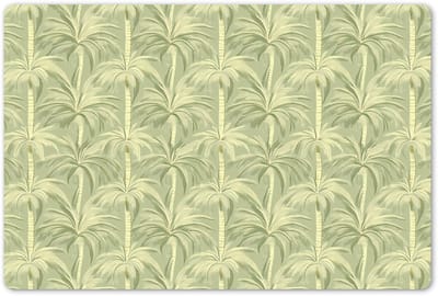 Placemats 45x30 cm - Placemat kunststof - 1 stuk - Palmwoud - Tropisch - Groen - Borden onderleggers - Decoratie voor op tafel - Keuken tafeldecoratie accessoires - Vinyl onderlegger - Tafelversiering