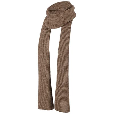 Morethansocks - Sjaal dames - Ribbed - One Size - Donker taupe - sjaal dames winter - sjaals - sjaal winter - sjaaltjes dames