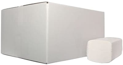 Papieren handdoeken 2-laags voor dispenser - 3200 vellen, 24 x 21 cm, ideaal voor toilet en kantoor