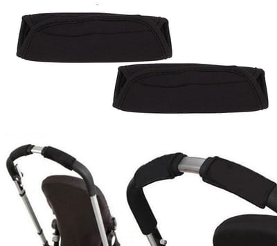 Allecto - Hoes voor baby- en kinderwagengreep - Universeel - Bescherming en comfort - Zwart - Handgrepen - Geschikt voor kinderwagens - 2 stuks