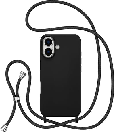 Telefoonhoesje geschikt voor Samsung Galaxy S24 – Crossbody Case met Verstelbare Band – Zwart