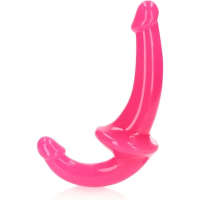 Shots - RealRock REA147GLOPNK1 - Strapless Strap-On - GitD - 6'' / 13,5 cm - Neon Pink