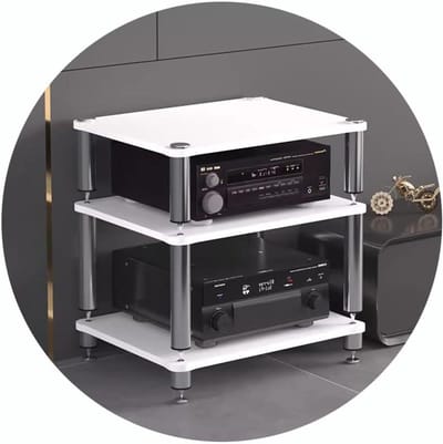 Audiokast Streaming - Hifi rek - Muziek luisteren - Meerlaags ontwerp - 2-4 lagen - Wit