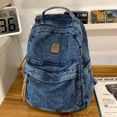 Kinderschooltassen Basisschoolleerlingen Middelbare Scholieren Meisjes High School Leerlingen Denim Rugzakken black