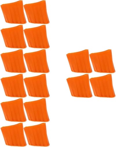 Laddervoetjes Beschermers - Ladderpoten Covers - Vloeren Beschermen - Antislip Siliconen - 5 x 4.5 x 8.4 cm - Oranje