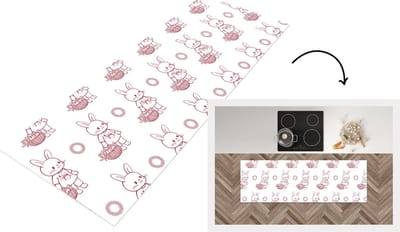 Keukenloper - Loper keuken - Konijnen - Patronen - Dieren - Cartoon - 150x50 cm - Keukenloper vinyl