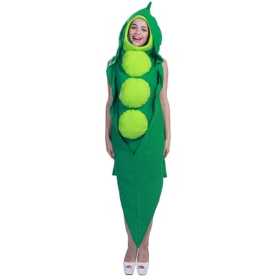 Erwten cosplay kostuum, volwassen Adult One Size groen