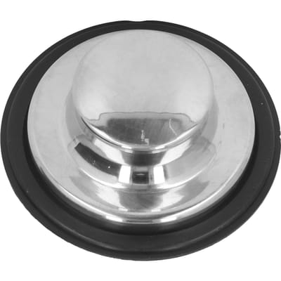 Bouchon d'évier de cuisine Acier inoxydable brossé Bouchon pour broyeur à déchets Anneau d'étanchéité en caoutchouc Couvercle de bouchon d'évier 86 mm de diamètre extérieur gray