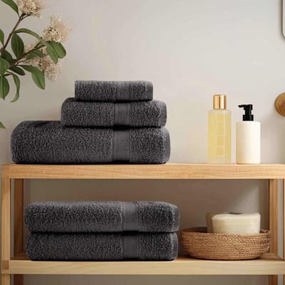 vidaXL - Gastendoek - SOLUND - 4 - st - Antraciet - 15 - x - 21 - cm - 550 - gsm