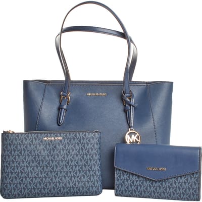Handtas Dames Michael Kors CHARLOTTE Blauw 34 x 27 x 11 cm