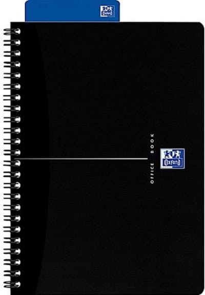 Notitieboek A4 Spiraalbinding Zwart 5 Stuks Liniaal 180 Pagina's