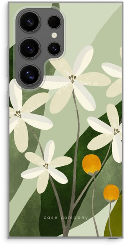 Case Company® - Hoesje geschikt voor Samsung Galaxy S24 Ultra hoesje - Ivory bloom - Soft Cover Telefoonhoesje - Bescherming aan alle Kanten en Schermrand