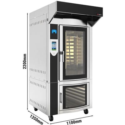 GGM Gastro Rotierender Bäckerei-Heißluftofen mit Dampffunktion - Touch - 10x EN 600x400 - inkl. Haube & Gärschrank