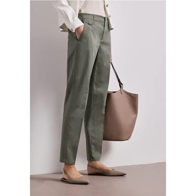 Casual fit chino's in een zachte stof