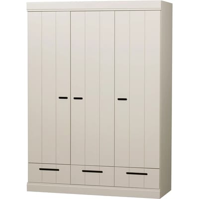 WOOOD Connect Kledingkast 3-Deurs met Lade - Grenen -Dust - 195x140x53