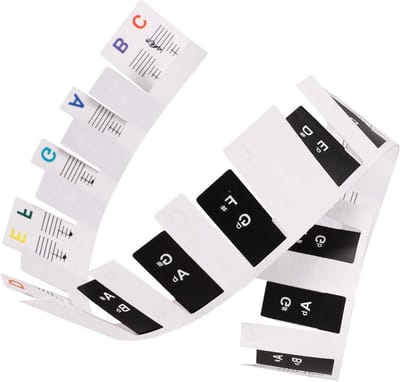 Piano Keyboard Stickers - Kleurige Toets Labels - Muziek Leren Spelen - Eenvoudig Aan Te Brengen - 88 Toetsen Set