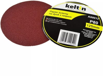 Keltin Velcro schuurschijven - Aluminiumoxide - 125mm - P80 - Set van 100