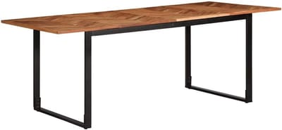 Eettafel Massief Hout - Keukentafel Restauranttafel - Samen Eten - Duurzaam Acaciahout - 200x100x75cm - Bruin