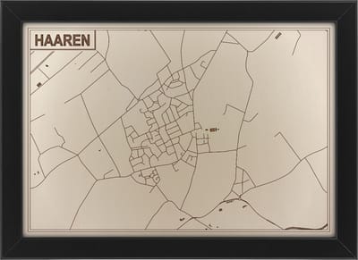 Houten stadskaart van Haaren