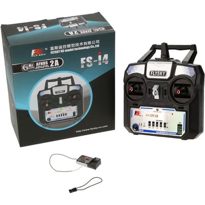Flysky Fs-I4 Afhds 2A 2.4Ghz 4Kanaals Radiosysteem Zender Voor Rc Helikopter Zweefvliegtuig Met Fs-A6 Ontvanger gray