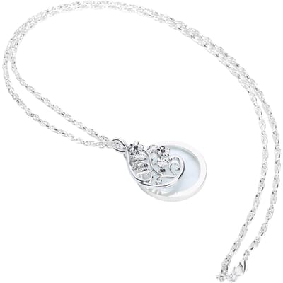 Collier loupe 4,5X en métal avec pendentif en chaîne pour la lecture, argent argenté
