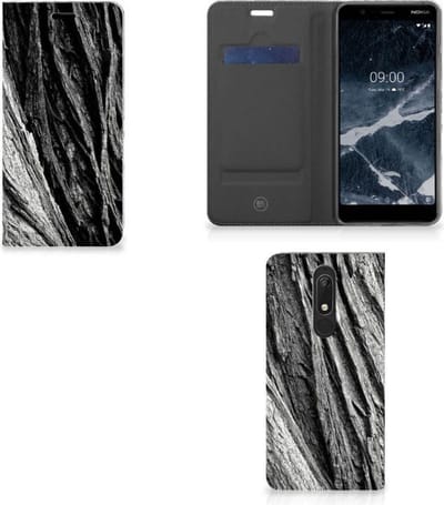 Book Wallet Case Nokia 5.1 (2018) Boomschors Grijs