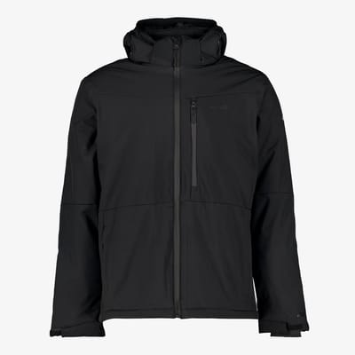 Mountain Peak heren softshell ski-jas 10000 mm waterkolom - Zwart - Maat S