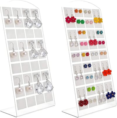Earring Holders met 72 Gaten - Acryl Oorbellen Organizer en Display Stand voor Meisjes en Vrouwen