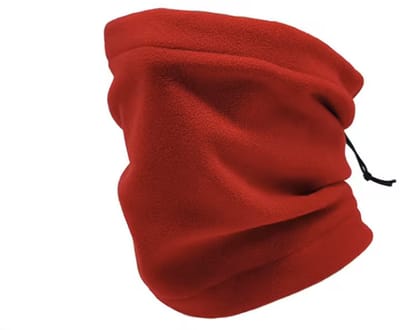 Rode Fleece col - Fleece Nekwarmer - Rode Fleece shawl - Col - Sjaal - Rood - Fleece stof - CHPN