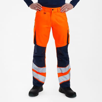 Engel Safety Light werkbroek 2545-319 - Hi-vis Orange / Blue Ink - 42