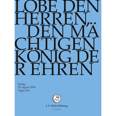 Chor & Orchester Der J.S. Bach-Stiftung, Rudolf Lutz - J.S. Bach: Lobe Den Herren, Den Machtige (DVD)